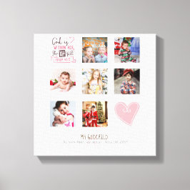 GODMOTHER PHOTO COLLAGE聖句とギフト編集が可能 キャンバスプリント