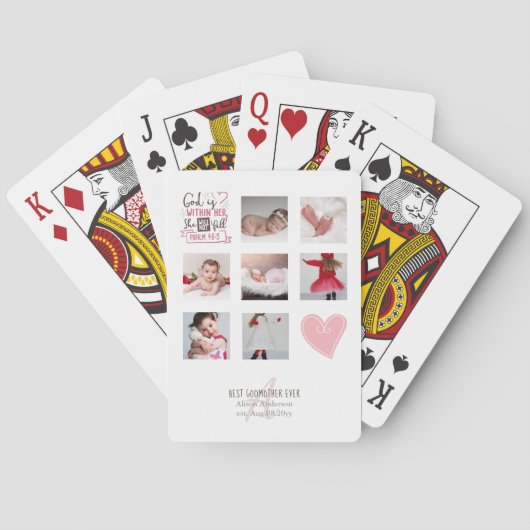 GODMOTHER PHOTO COLLAGE聖句とギフト編集が可能 トランプ (裏面)