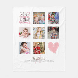 GODMOTHER PHOTO COLLAGE聖句とギフト編集が可能 フリースブランケット