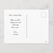 Godmother Proposal Fouriage Marble フェイク金ゴールドスクリプト シーズンポストカード (裏面)