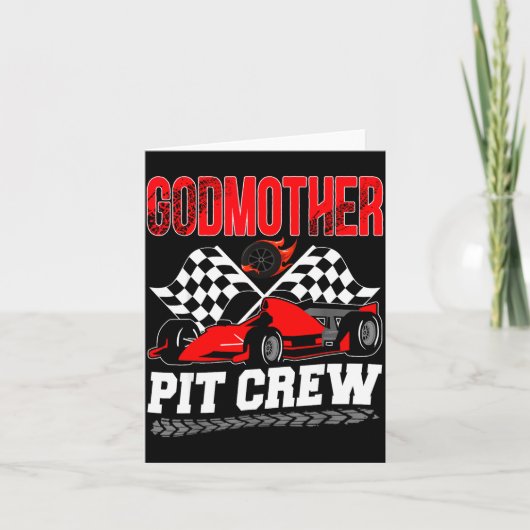 Godmother T Crew Racing Family Race Car Birthday B カード (正面)