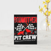 Godmother T Crew Racing Family Race Car Birthday B カード (黄色い花)