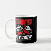 Godmother T Crew Racing Family Race Car Birthday B コーヒーマグカップ (左)