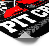 Godmother T Crew Racing Family Race Car Birthday B ポスター (角)