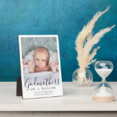 Godmother Thank You《キリスト教》洗礼式や命名式または洗礼写真 フォトプラーク (側面)