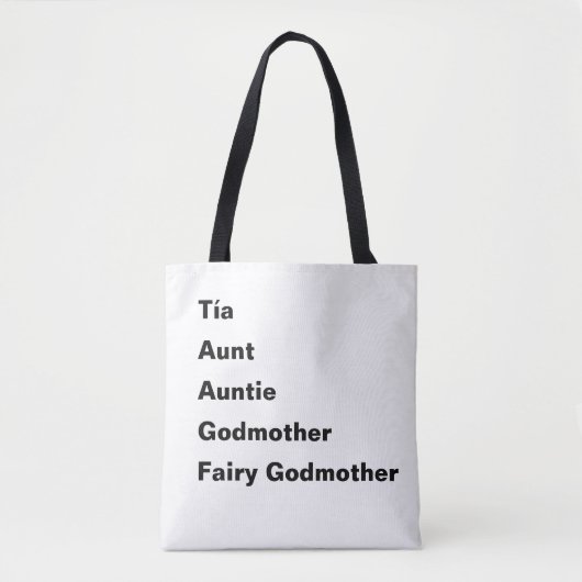 Godmother Themed Tiaの叔母さん伯母さん トートバッグ (正面)
