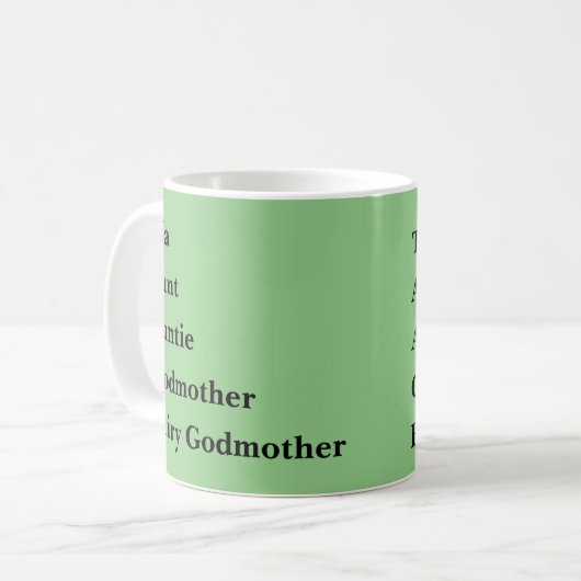 Godmother Tiaの叔母さん伯母さん コーヒーマグカップ (正面左)