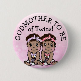 Godmother to be Twins、エスニックベビーシャワー 缶バッジ