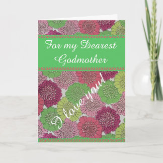 Godmother's Day Card - ヴィンテージフローラ カード