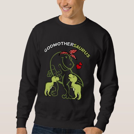 Godmothersaurus Godmother 2 Kids Rex Godparent's D スウェットシャツ (正面)