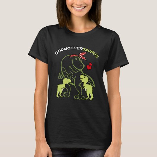 Godmothersaurus Godmother 2 Kids Rex Godparent's D Tシャツ (正面)