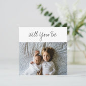 GodParentベビー&兄弟姉妹写真 カード (スタンド正面)