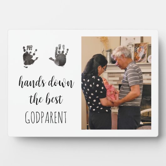 Godparent Handprint Photo フォトプラーク (正面)