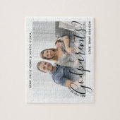 Godparentsプロポーザルシンプルスモダンスクリプト写真 ジグソーパズル (縦)