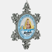 Godparents誇りを持った Blue ChecksとMonogram A スノーフレークピューターオーナメント (左)