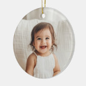 Godparents Handwritten Proposal Photo Girl セラミックオーナメント (左)