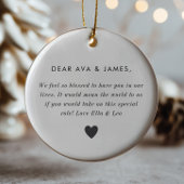 Godparents Photo Proposal Girl Boy Twins セラミックオーナメント