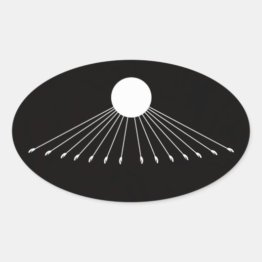 God's Army Sticker 楕円形シール (正面)