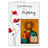 God's Blessing Birthday Orthodox Christian (正面)