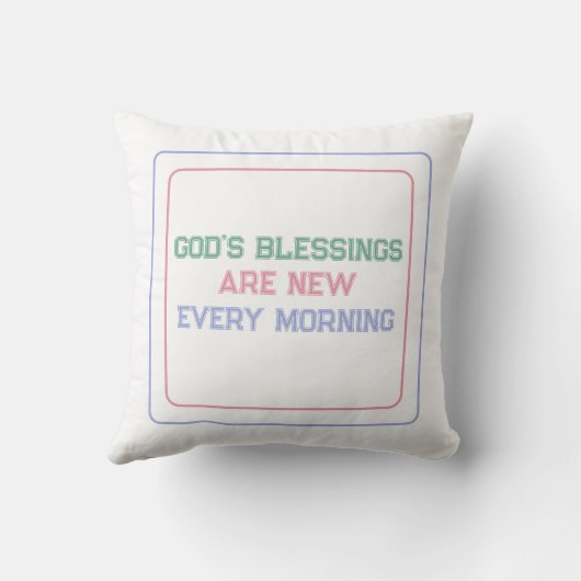 God's Blessings Are New Every Morning: Blessings クッション (裏面)