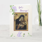 God's Blessings Theotokos Christ Child Birthday カード (正面)