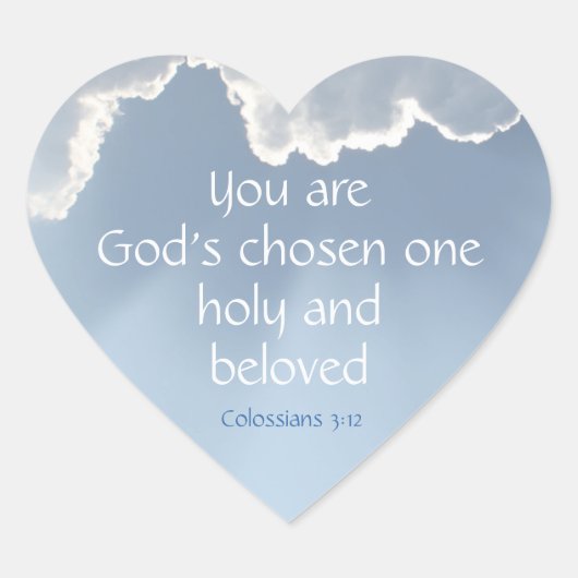 God's Chosen Ones Bible Scripture Inspiration ハートシール (正面)