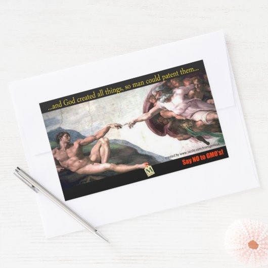 God's Creation Bump Stiker 長方形シール (封筒)