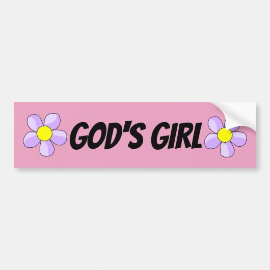 GOD'S GIRL CHRISTIAN BUMPERスタンプ バンパーステッカー (正面)