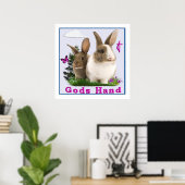 Gods Hand Bunnyポスター ポスター (ホームオフィス)