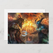 Gods Heimdall and Loki fighting at Ragnarök ポストカード (正面/裏面)