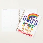 God's Love Is Fully Inclusive LGBTQ Ally Gay Pride プランナー手帳 (ディスプレー)