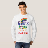 God's Love Is Fully Inclusive LGBTQ Ally Gay Pride Tシャツ (正面フル)