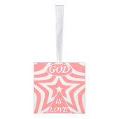 God's Love Star Pastel Pink- Serene Faith Keepsake キューブオーナメント (右)