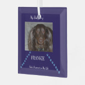 God's Pawprint Keepsake ガラスオーナメント (正面左)