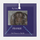 God's Pawprint Keepsake ガラスオーナメント (正面)