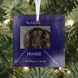 God's Pawprint Keepsake ガラスオーナメント