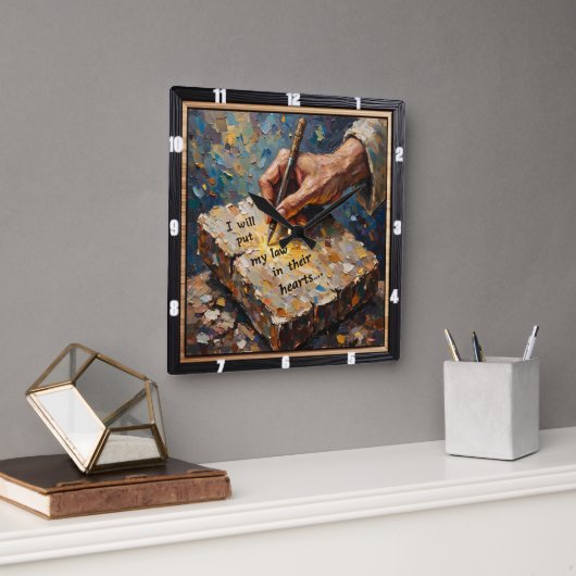 God's Pen: Heartfelt Promise スクエア壁時計 (オフィス)