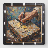 God's Pen: Heartfelt Promise スクエア壁時計 (正面)