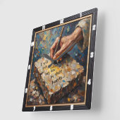 God's Pen: Heartfelt Promise スクエア壁時計 (傾斜)