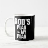 Gods Plan Greater Than My Plan コーヒーマグカップ (左)