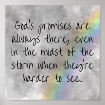 God's Promises Poster - Hope in the Storm