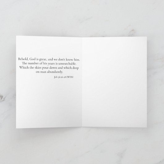 God's Provision: Psalm 104:10-11 カード (内部)