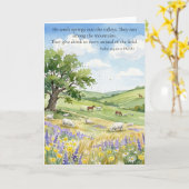 God's Provision: Psalm 104:10-11 カード (黄色い花)
