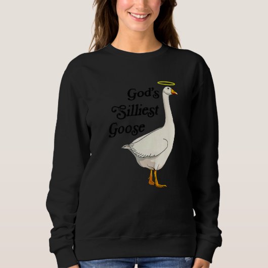 God's Silliest Goose Funny Duck Lovers Premium_2 スウェットシャツ (正面)