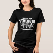 God's Strength Begins Christian トライブレンドＴシャツ (正面)