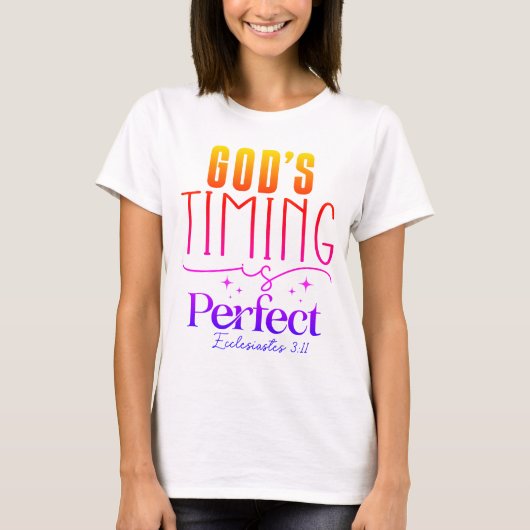 God's Timing Is Perfect Christian Tシャツ (正面)