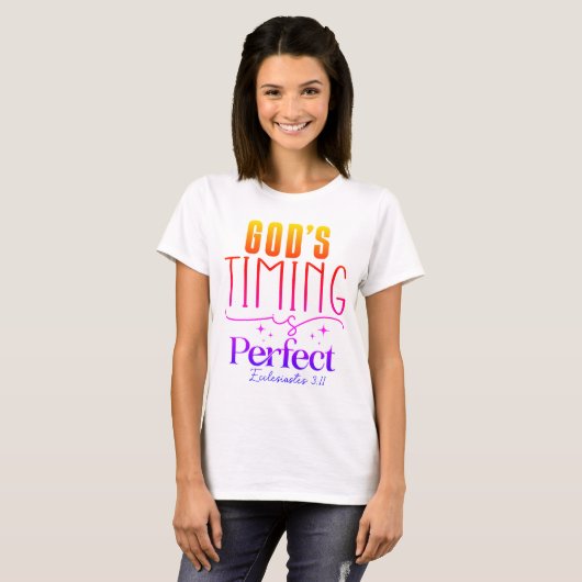 God's Timing Is Perfect Christian Tシャツ (正面フル)