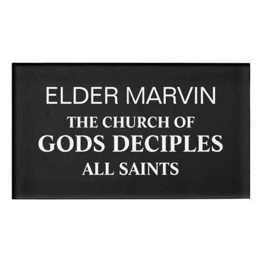 Gods Witness Personalized 名札 (正面)