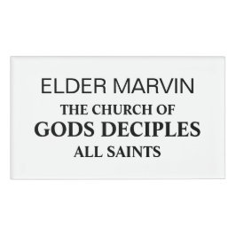 Gods Witness Personalized 名札