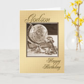 Godsonのため、伝統的なバースデー・カード カード (黄色い花)